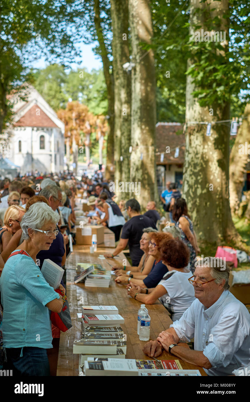 La foret des livres - le 22e festival annuel du livre et l'écrivain dans la vallée de la Loire Chanceaux-près-Loches près de Loches France - 27 août 2017 Banque D'Images