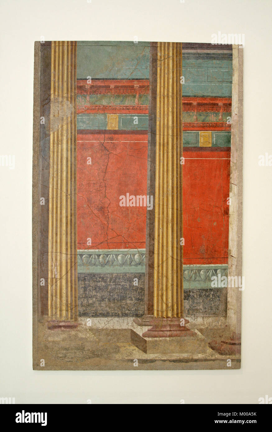 Peinture murale avec l'illusion de la fin de l'architecture d'époque républicaine romaine (50-40 av. J.-C.), le Metropolitan Museum of Art (le MET), Upper Manhattan Banque D'Images