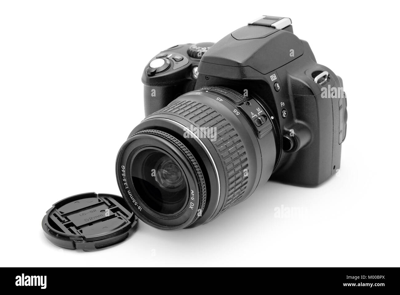 Appareil photo reflex numérique isolé Banque D'Images