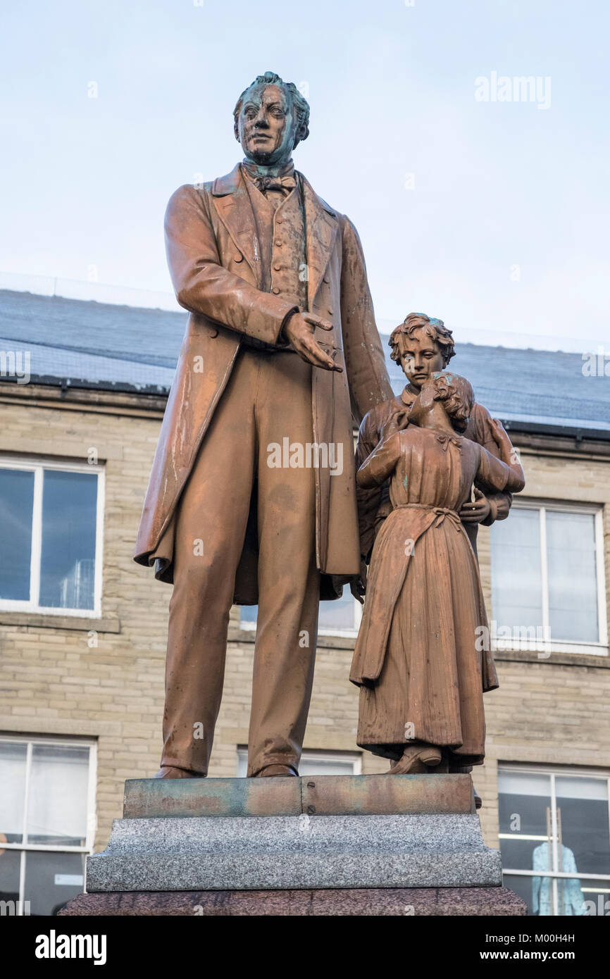 Statue de Richard Oastler, Northgate, Bradford. Banque D'Images