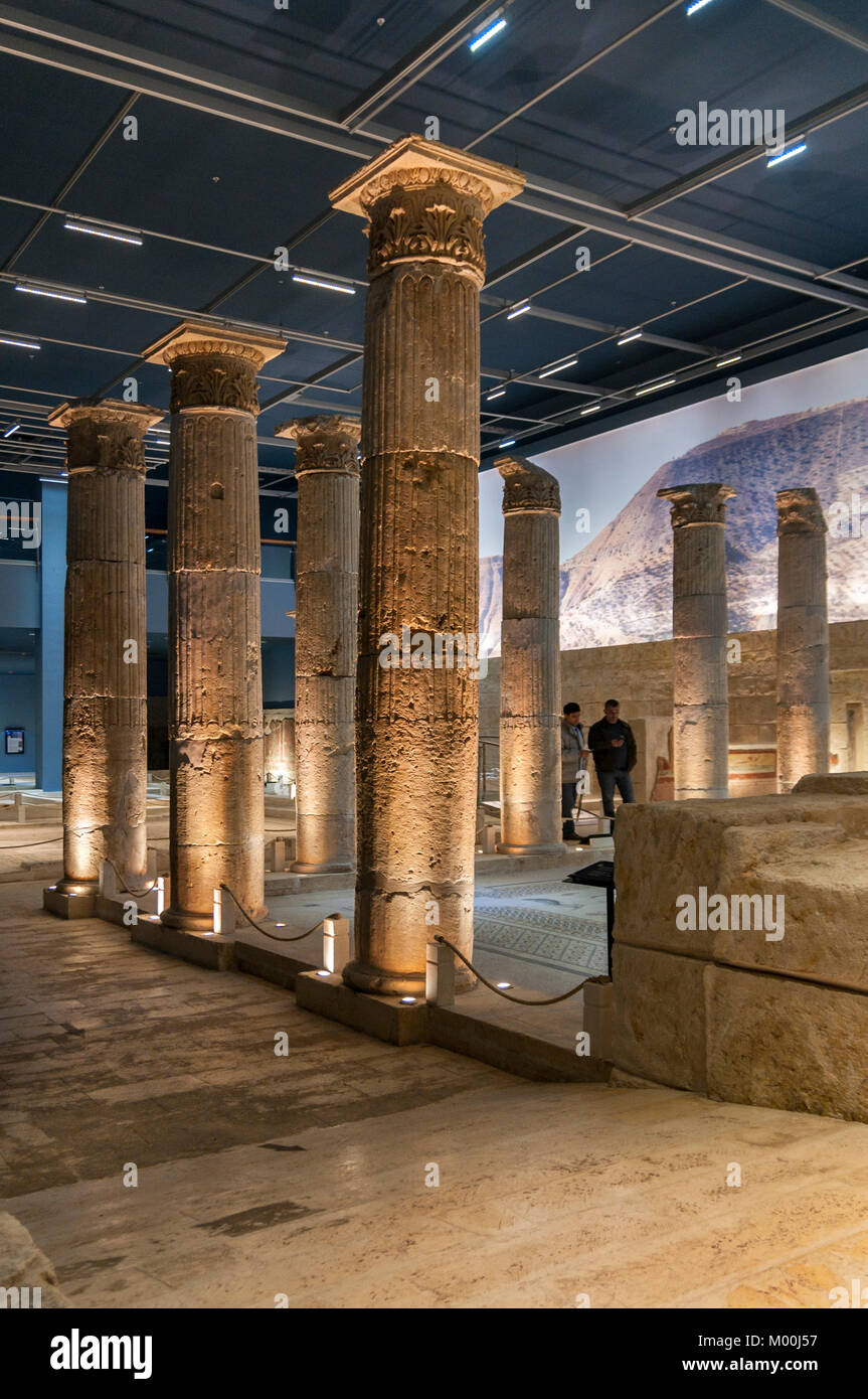 Vue de l'intérieur de la mosaïque de Zeugma Gaziantep Gaziantep,Musée,Région de la Turquie de l'Anatolie du sud-est Banque D'Images