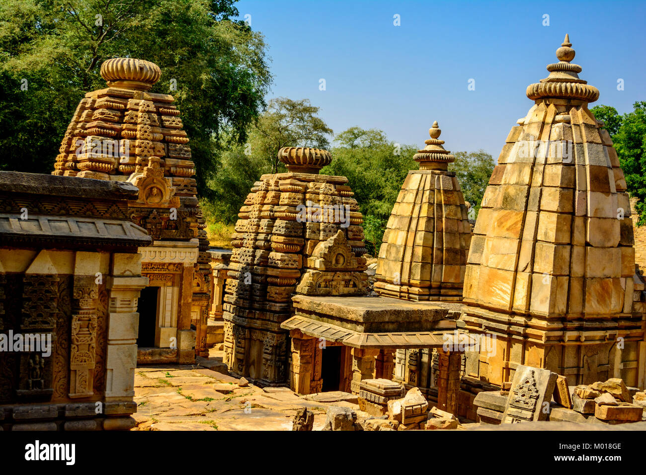 Ruines du temple hindou Bateshwar Madhya Pradesh Inde Banque D'Images