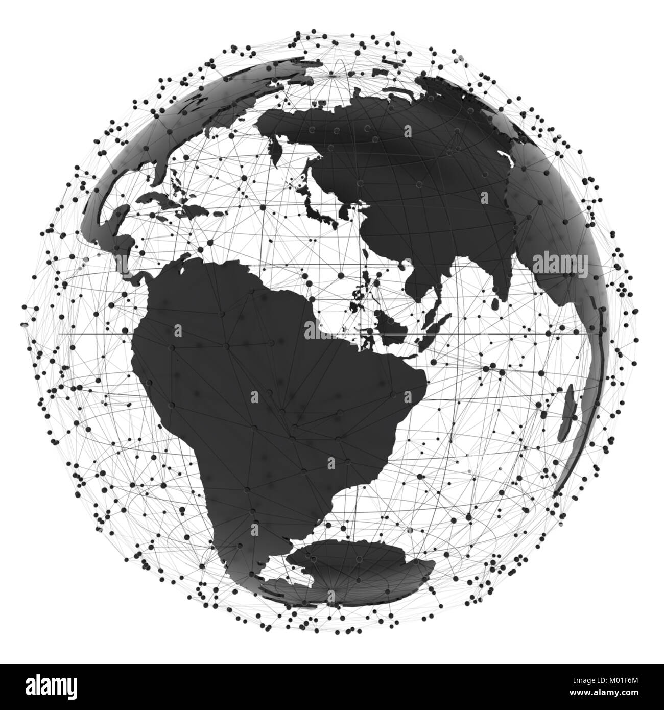 Connexion internet Globe. 3d illustration Banque D'Images