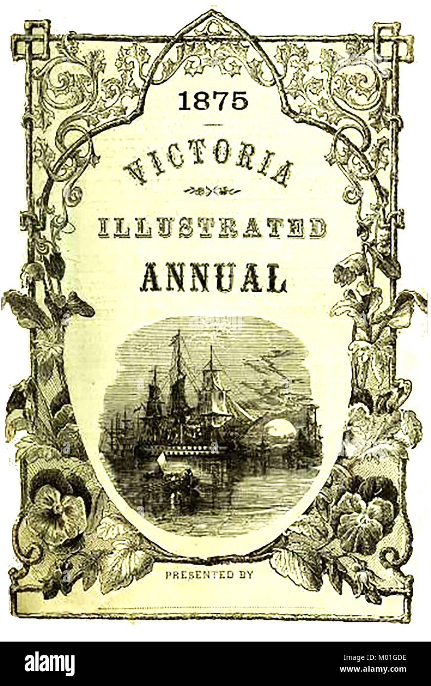 Lake Shore and Michigan Southern Railway 1876 -illustration frontispice de Victorian Illustrated magazine annuel pour les chemins de fer du Michigan 1875 Banque D'Images