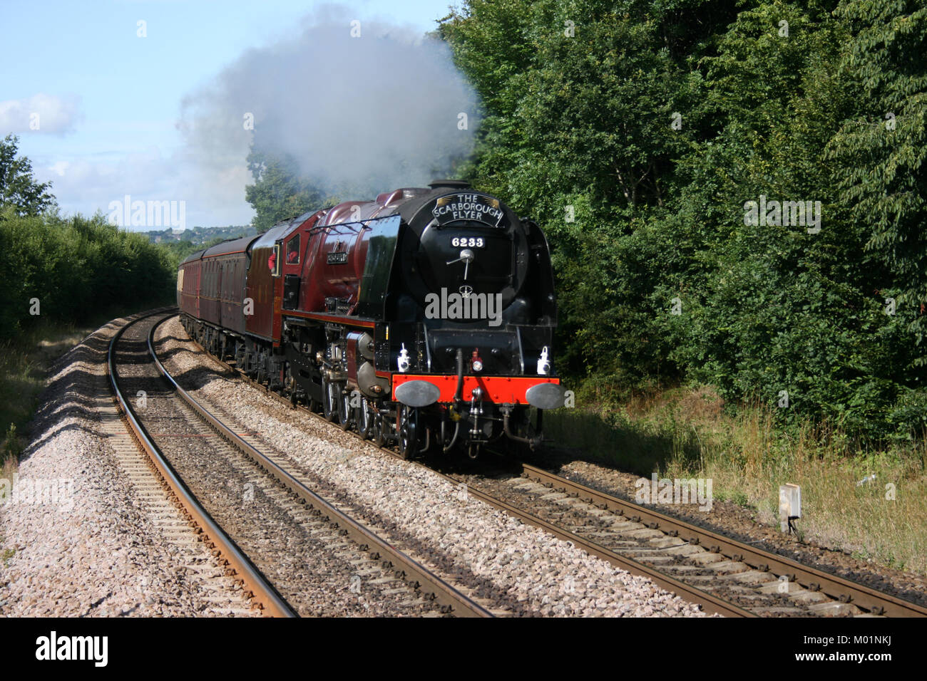 Locomotive à vapeur Pacific LMS n° 6233 la duchesse de Sutherland à Deighton, 31 juillet 2009 - Deighton, Yorkshire, Royaume-Uni Banque D'Images