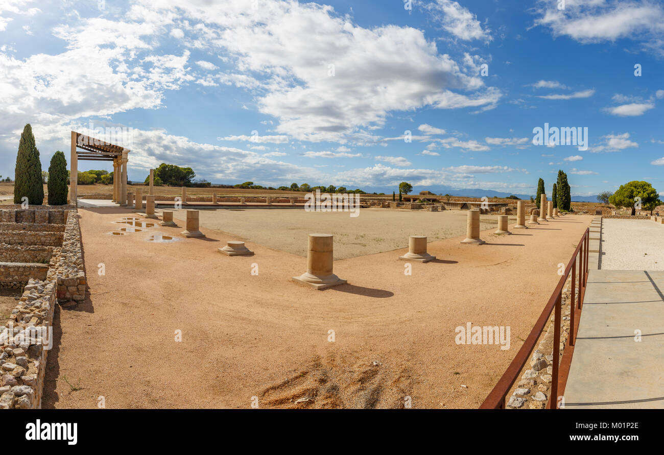 Panorama de la Forum à Empuries, L' Escala. Banque D'Images