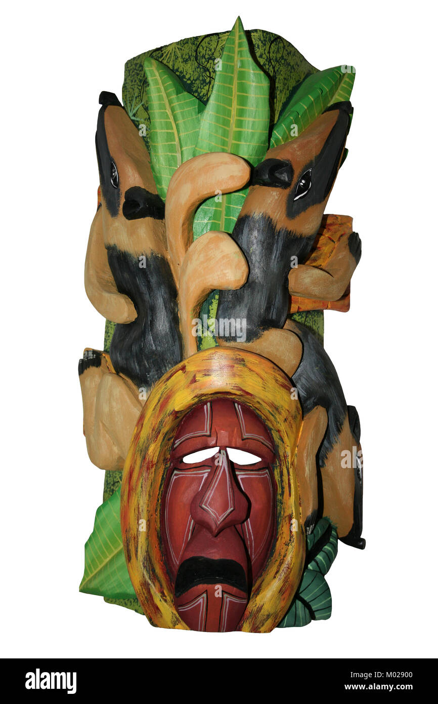 Le Costa Rica avec masque indien Boruca Tamandua Du Sud Banque D'Images