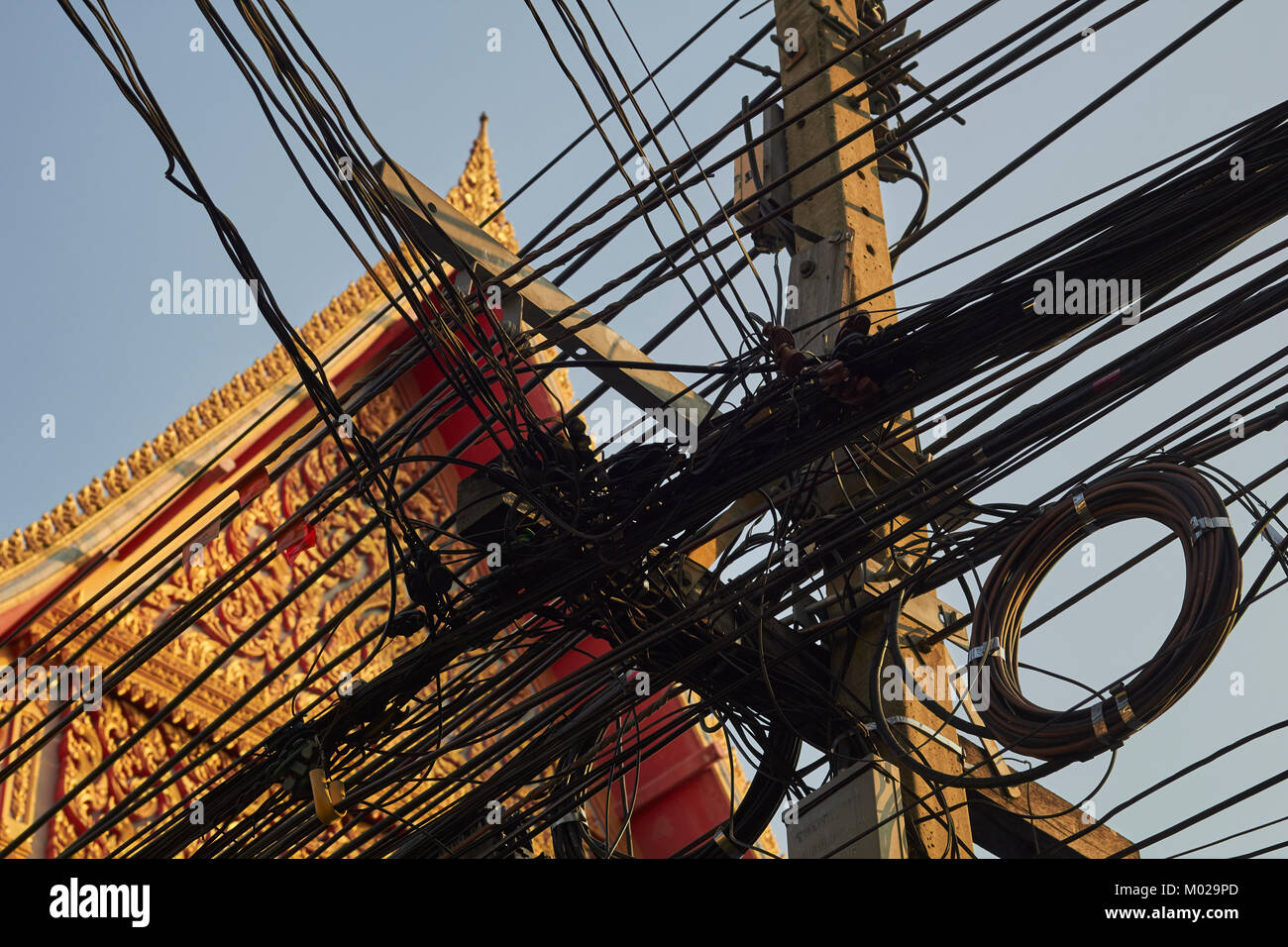 Les frais généraux de services publics, Bangkok, Thaïlande Banque D'Images