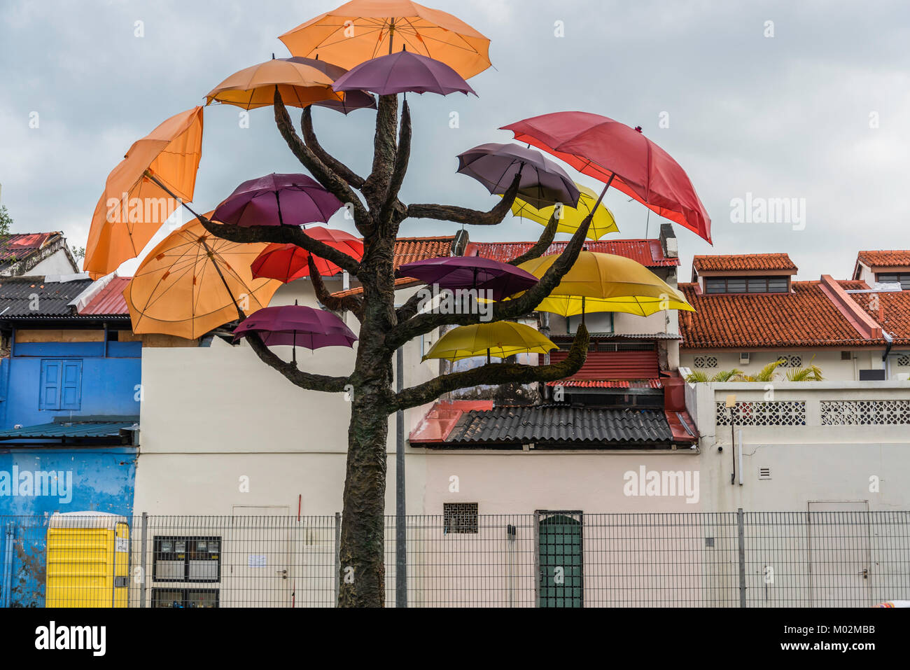 Dans les rues de Little India, à Singapour Banque D'Images