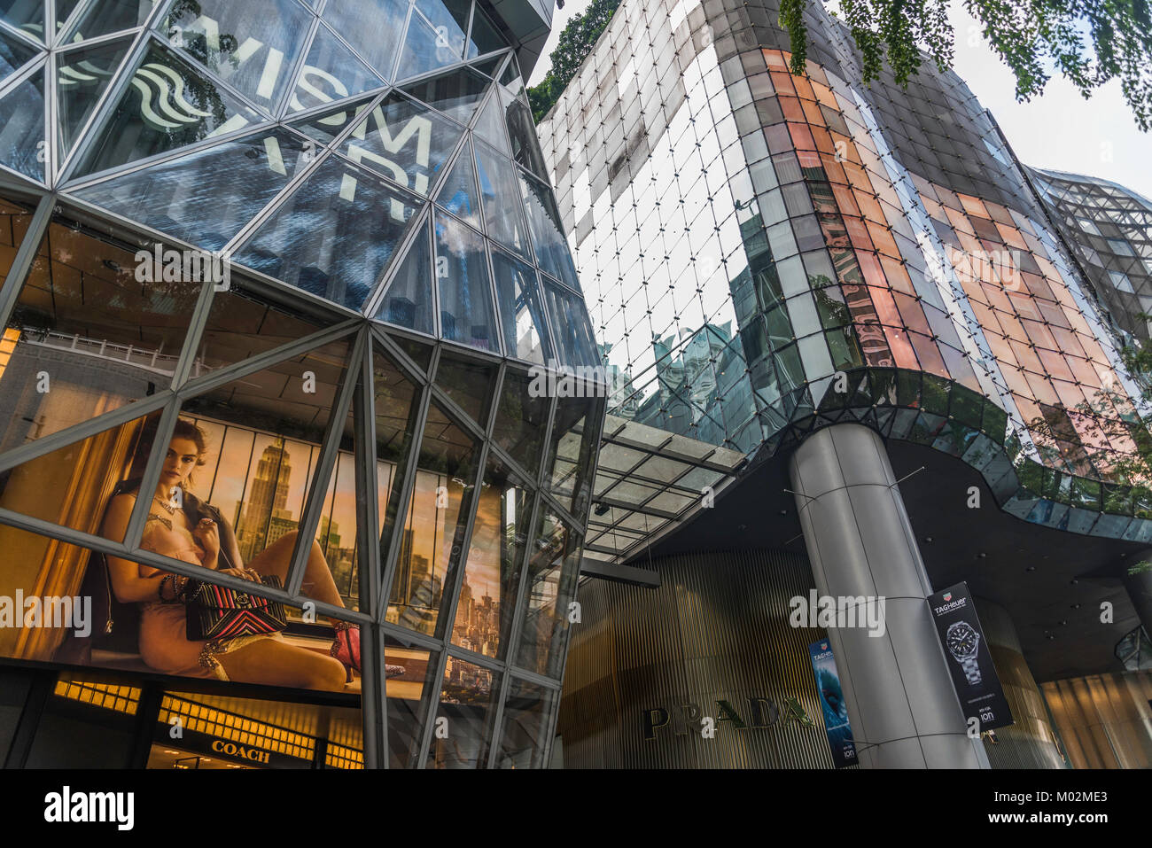 Architecture sur Orchard Street, Singapour Banque D'Images