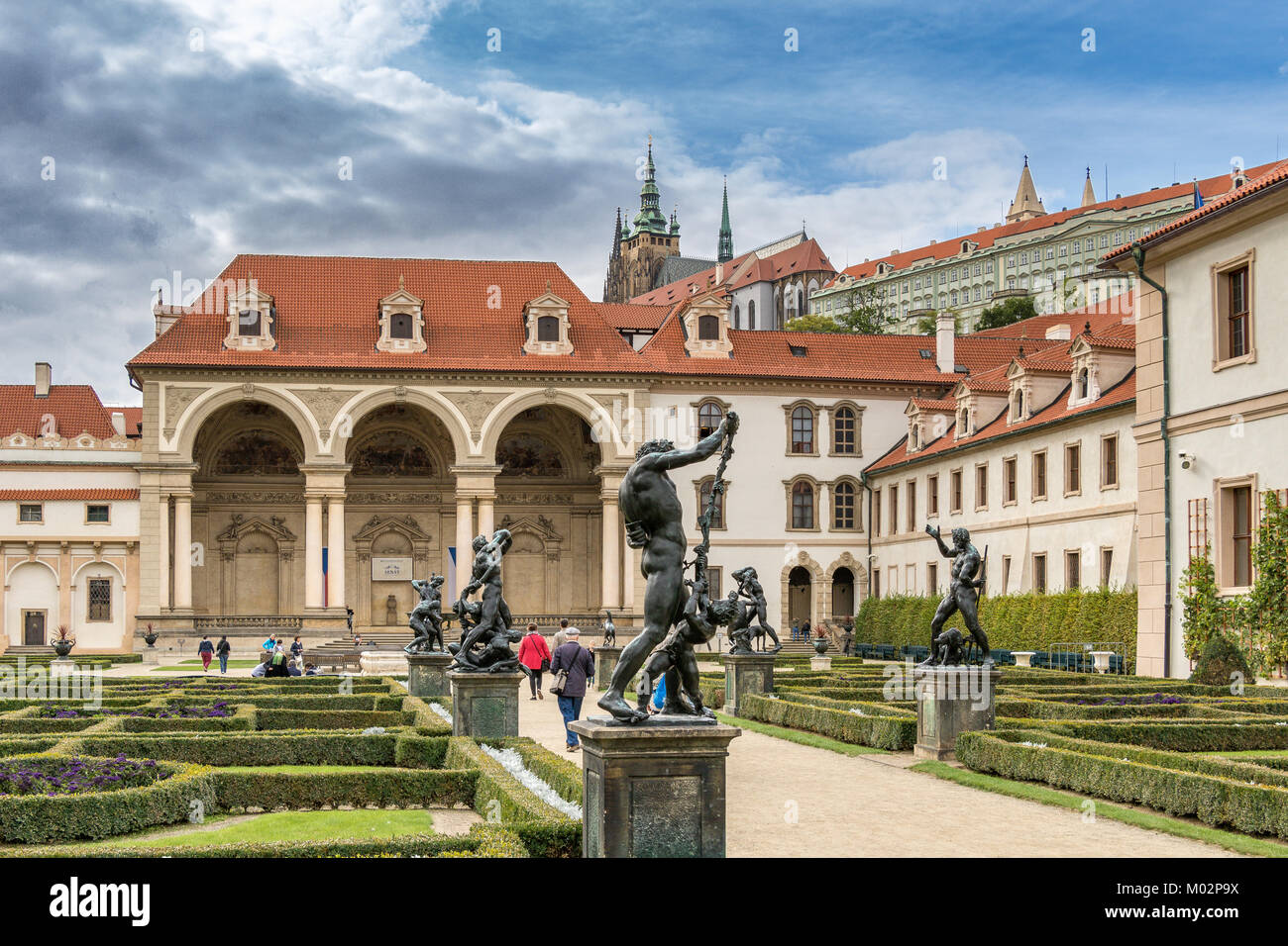 Les jardins de style italien du palais Wallenstein , Prague , République Tchèque Banque D'Images