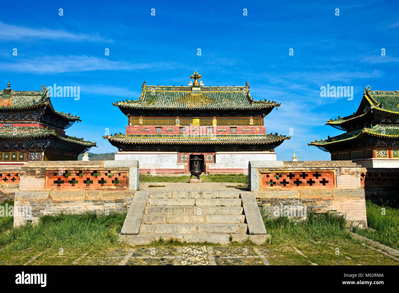 La Mongolie, Kharkhorin : temple de la Zuu Monastère Banque D'Images