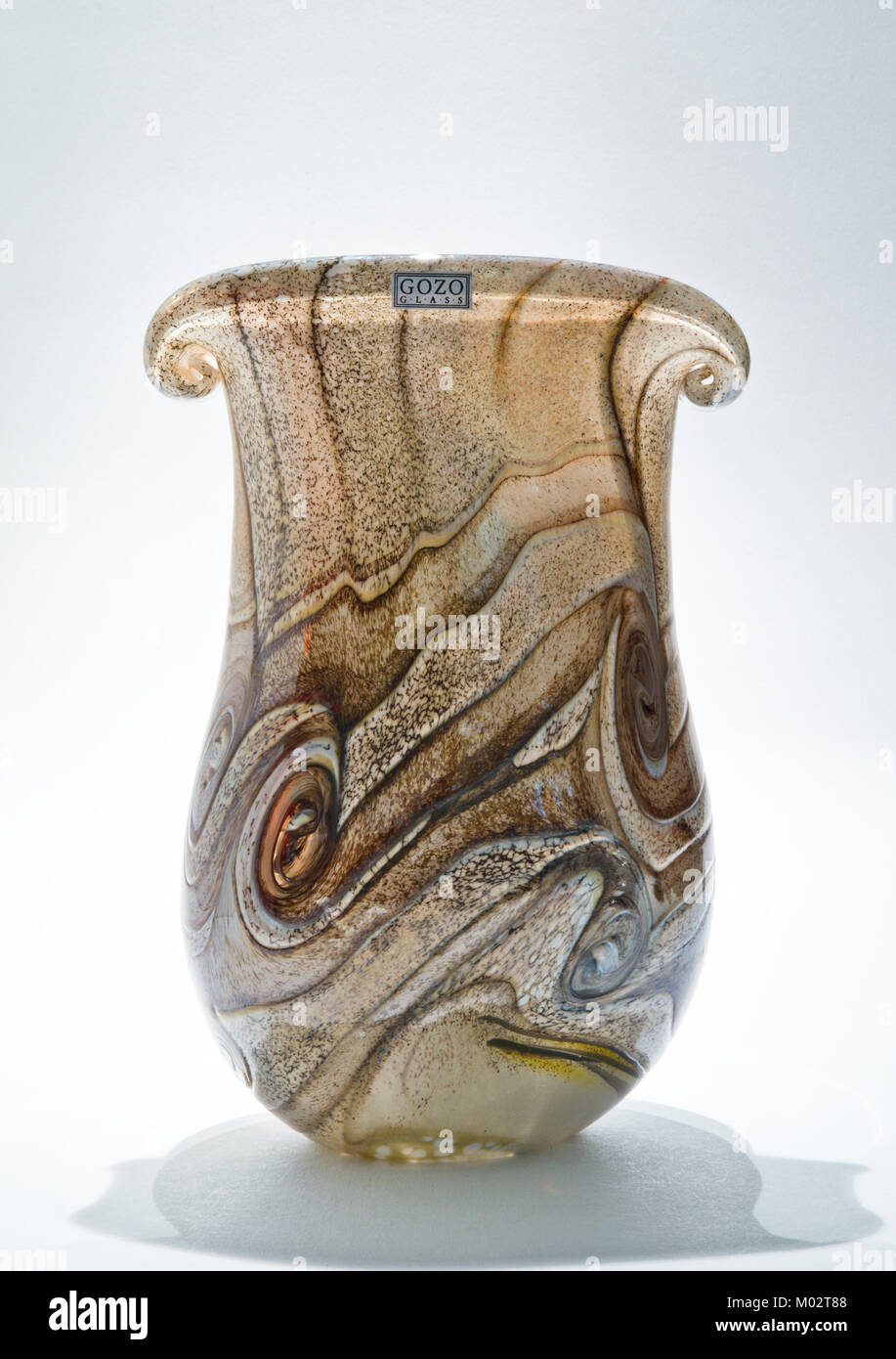 Vase en verre Art Studio Gozo, l'île de Gozo, Malte Banque D'Images
