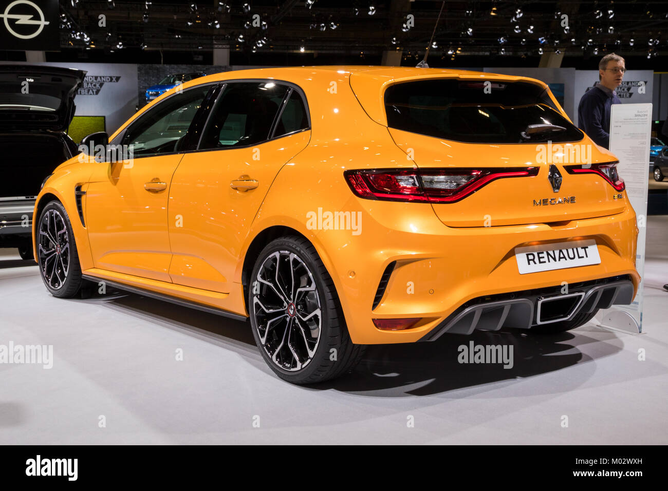 Bruxelles - 10/01/2018 : Renault Sport MEGANE R.S. location de vedette à l'Automobile de Bruxelles. Banque D'Images