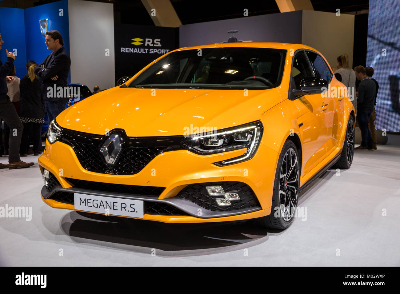 Bruxelles - 10/01/2018 : Renault Sport MEGANE R.S. location de vedette à l'Automobile de Bruxelles. Banque D'Images
