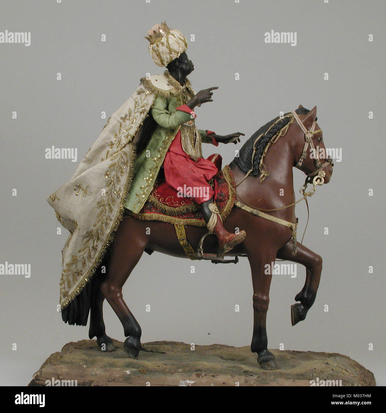 Cette image représente un cheval brun de la collection du Metropolitan Museum of Art. Le cheval est représenté dans un style artistique détaillé, mettant en valeur la beauté et la force de l'animal. Banque D'Images