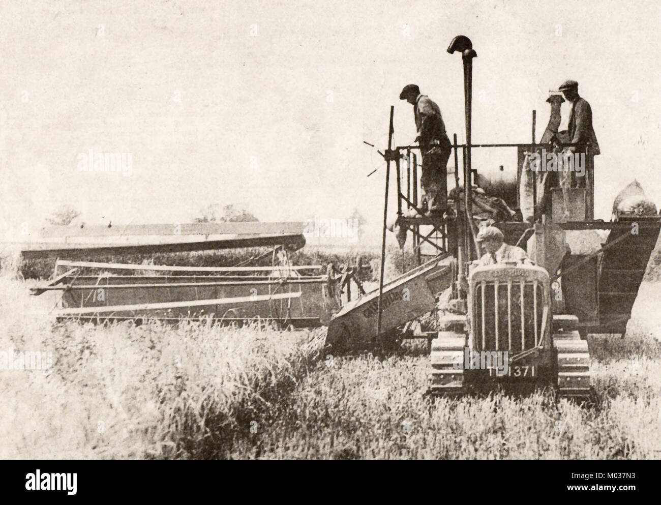 L'agriculture en Grande-Bretagne dans les années 1800, Howard's system of steam plowing 1876 Banque D'Images