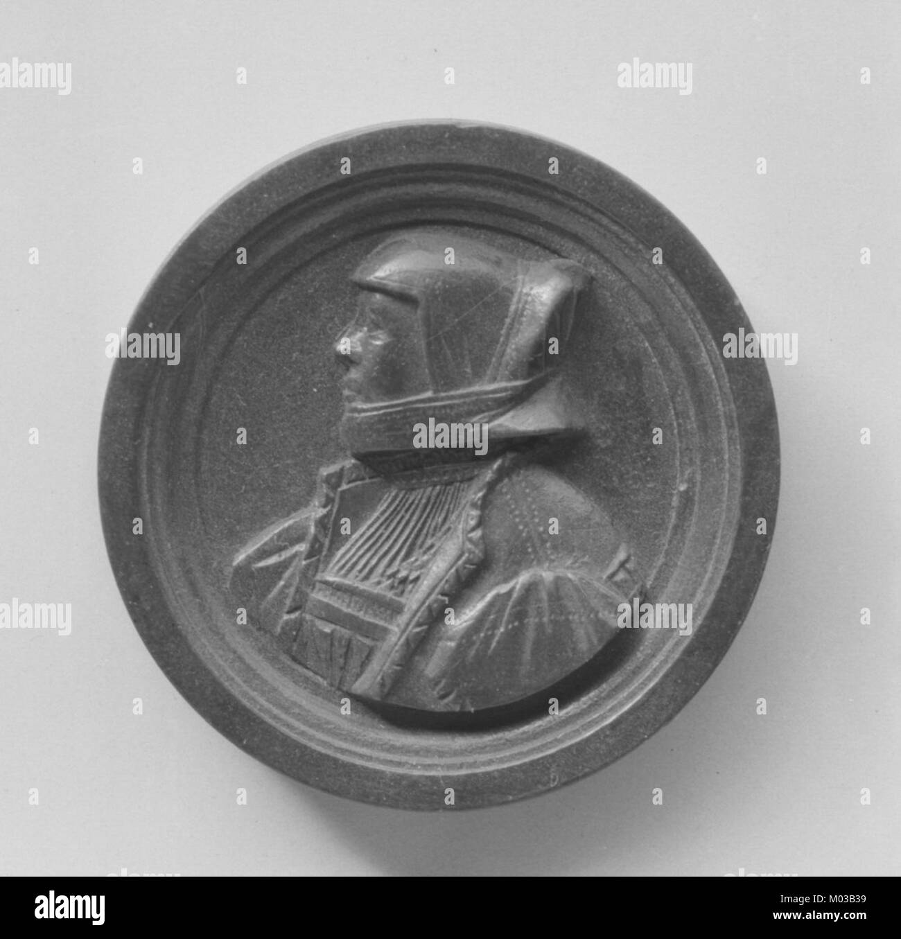 Buste d'une femme, une ancienne sculpture romaine en marbre datant du 1er siècle av. J.-C. au 1er siècle après J.-C., actuellement logée dans le Metropolitan Museum of Art (numéro de l'objet : 81173). Banque D'Images