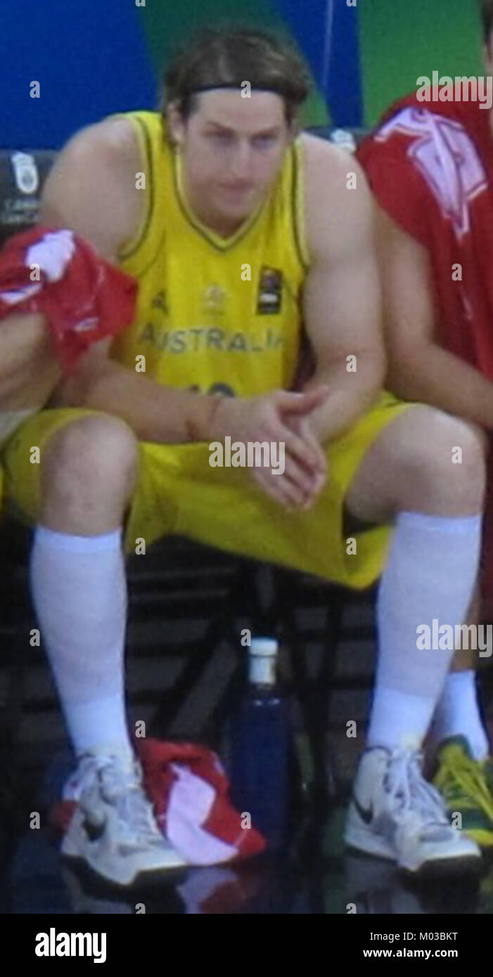 Cameron Bairstow est un joueur de basket-ball professionnel australien connu pour sa forte présence sur le terrain. Il a joué pour les Bulls de Chicago en NBA et l'équipe nationale australienne de basket-ball. Banque D'Images