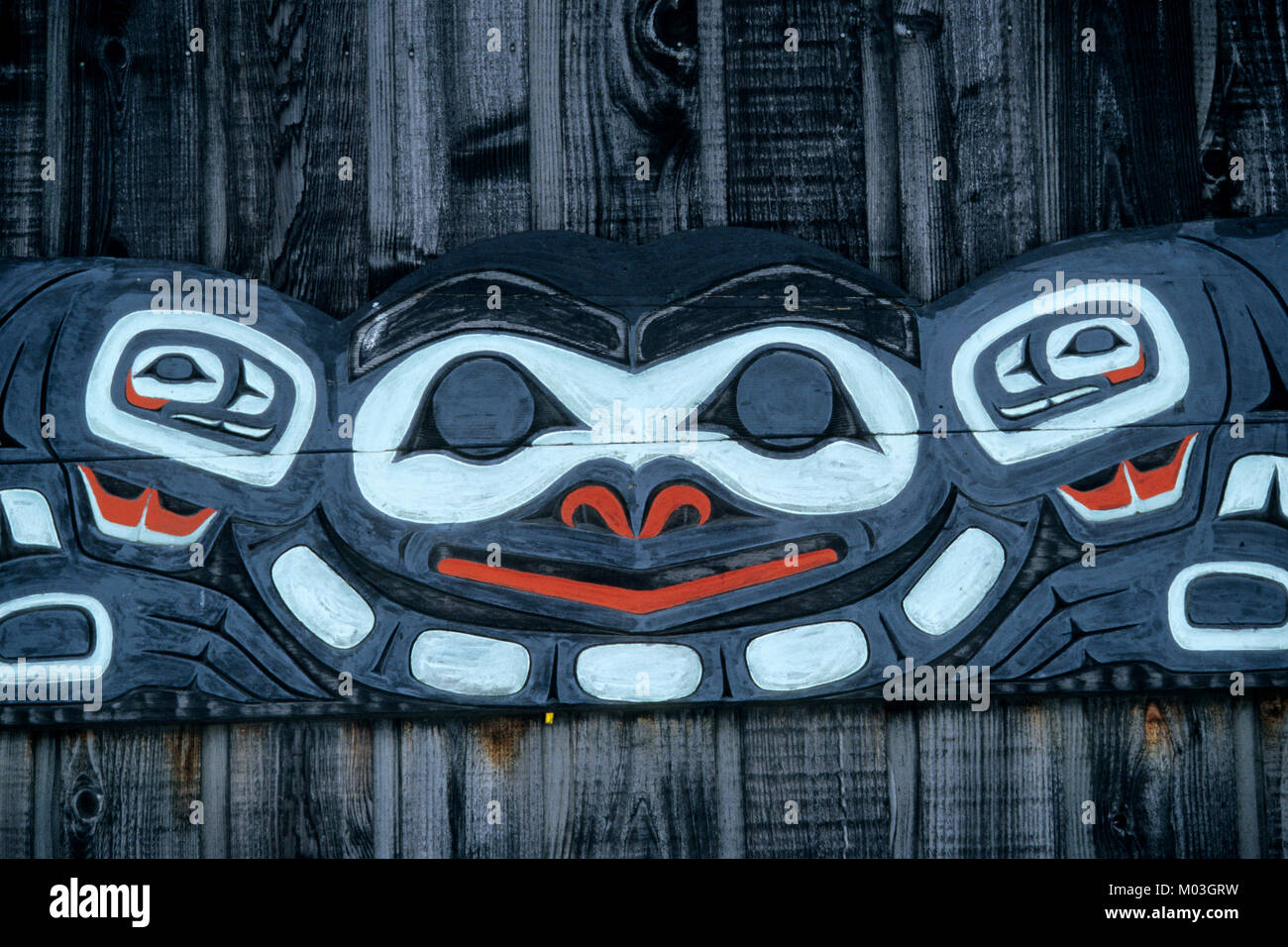 Le tlingit peintures, Haines, Alaska, USA / Indiens Tlingit | Gemaelde der Tlingit-Indianer, Haines, Alaska, USA Banque D'Images