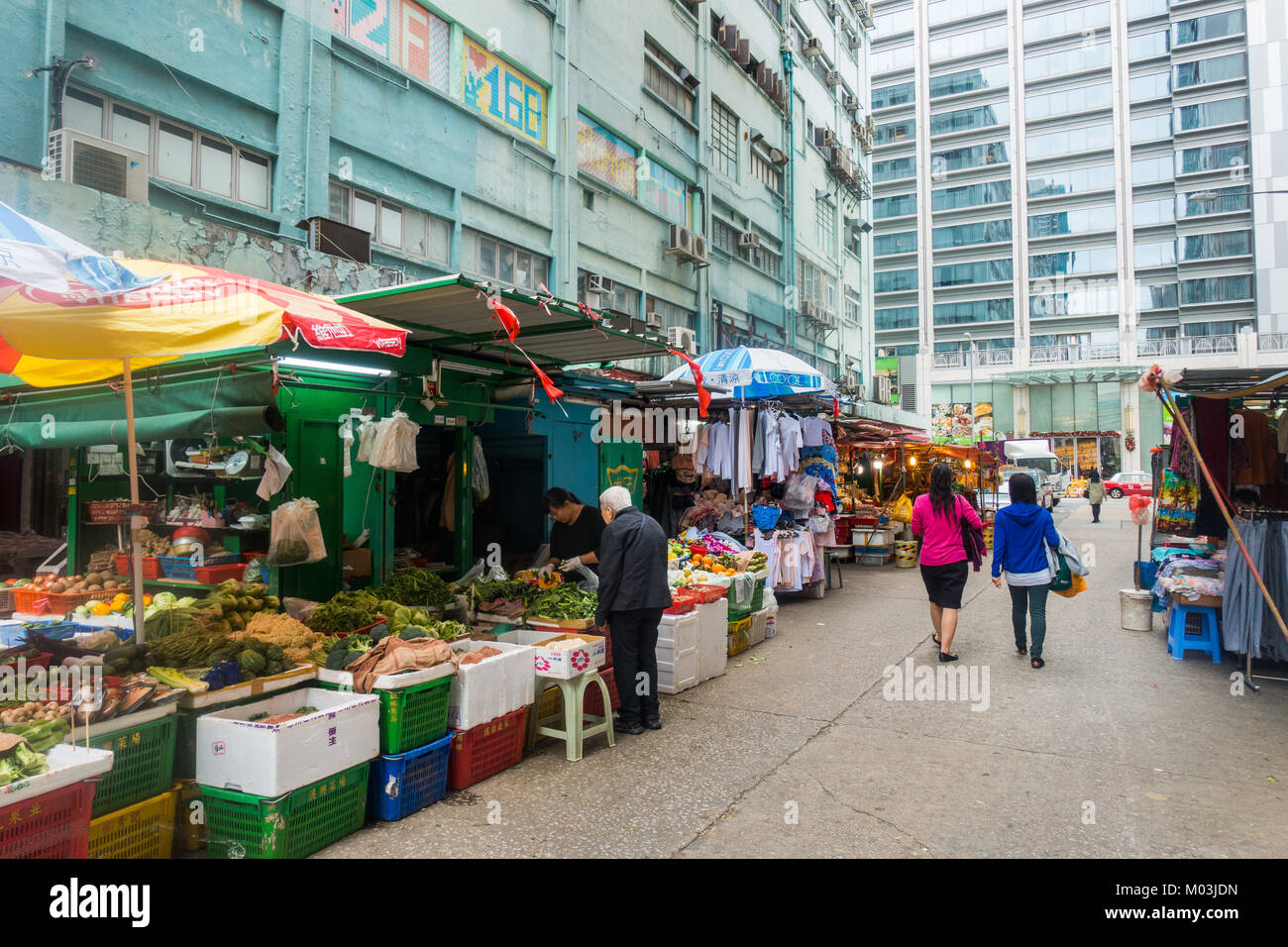 Hong Kong - marché alimentaire à Kawloon Banque D'Images