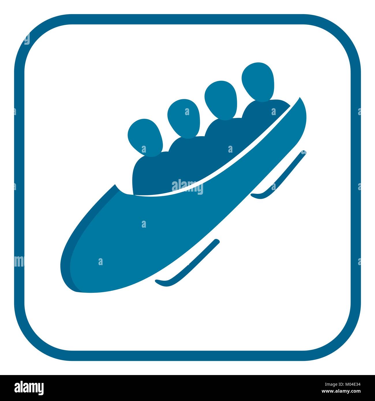 Icône de l'équipe de bobsleigh Illustration de Vecteur