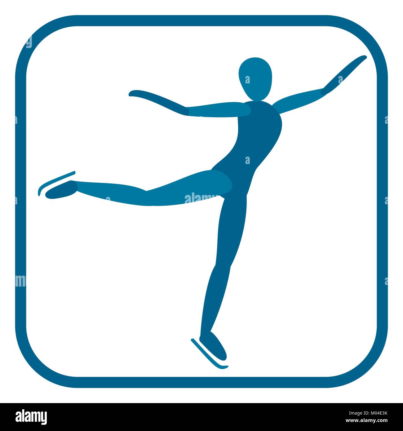 Figure Skating de l'emblème. Illustration de Vecteur