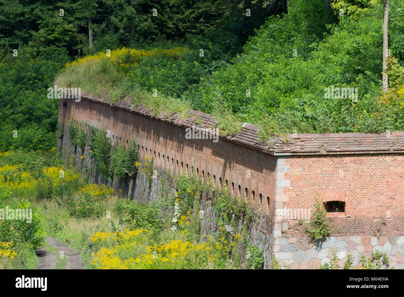 Forteresse Boyen est une ancienne forteresse prussienne situé dans la partie ouest de Gizycko, dans le nord-est de la Pologne, Voïvodie Warmian-Masurian. Banque D'Images