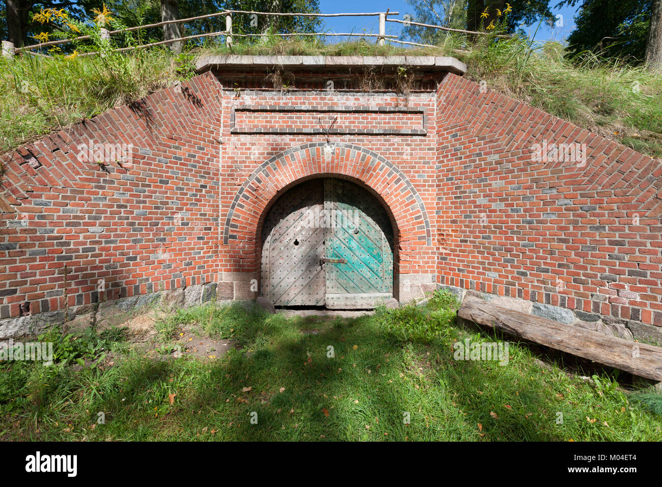 Forteresse Boyen est une ancienne forteresse prussienne situé dans la partie ouest de Gizycko, dans le nord-est de la Pologne, Voïvodie Warmian-Masurian. Banque D'Images