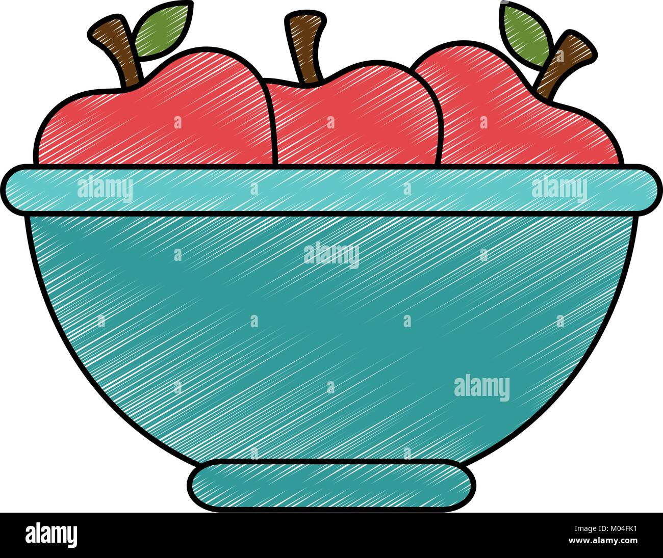 Bol à fruits pommes vector illustration design Illustration de Vecteur