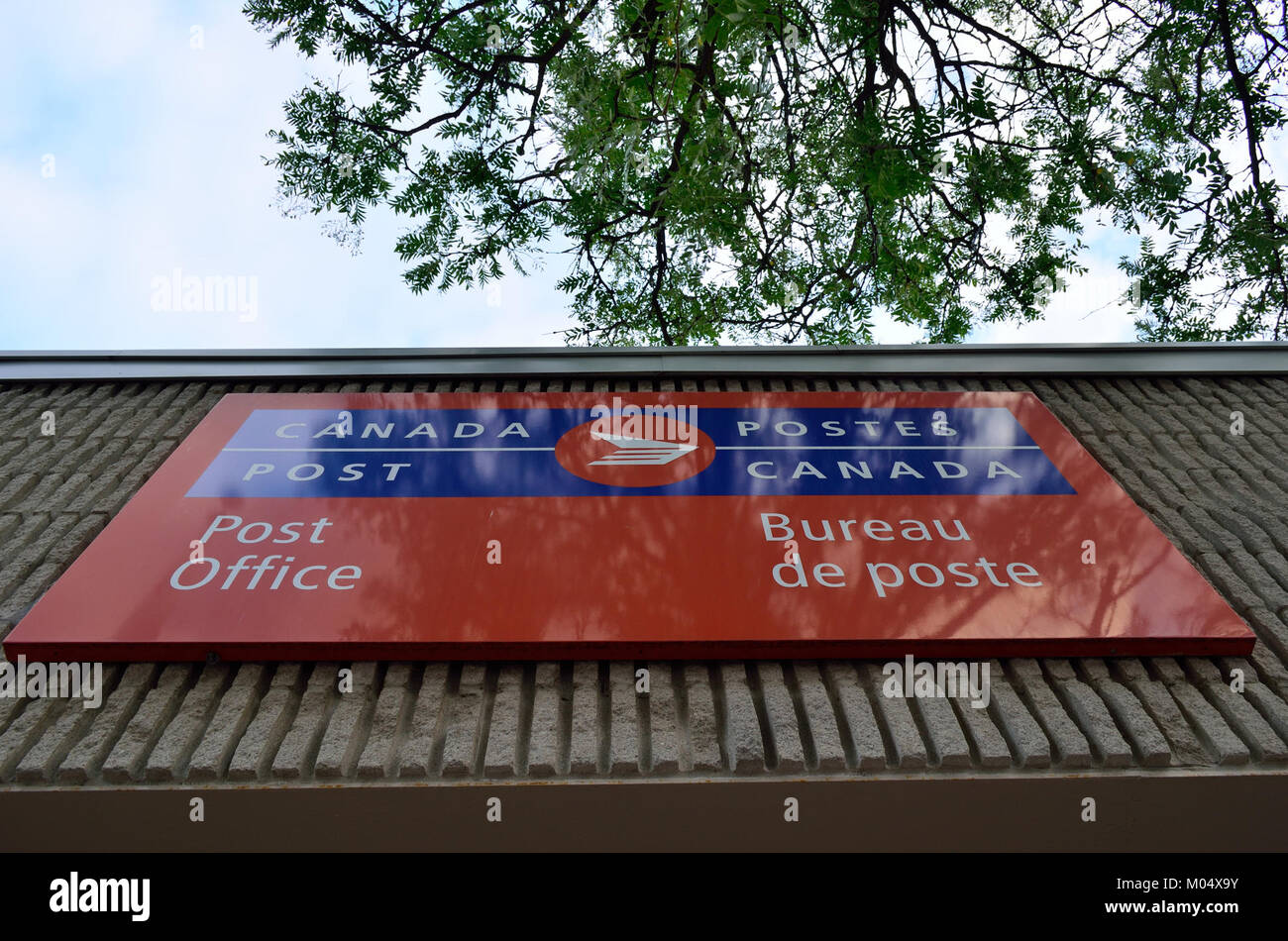 La gare de Stouffville de postes Canada est une installation de service postal située à Stouffville, en Ontario. Elle dessert la collectivité par des services postaux et fait partie du réseau postal national du Canada. Banque D'Images