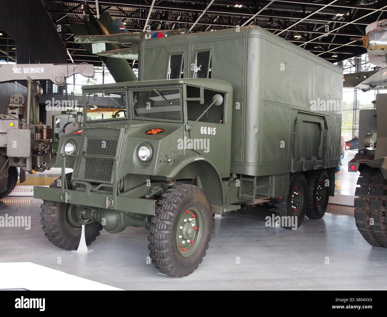 Les camions de type militaire (CPM) Nationaal Militair Museum Banque D'Images