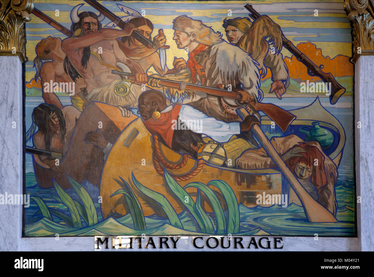 Courage militaire Banque D'Images