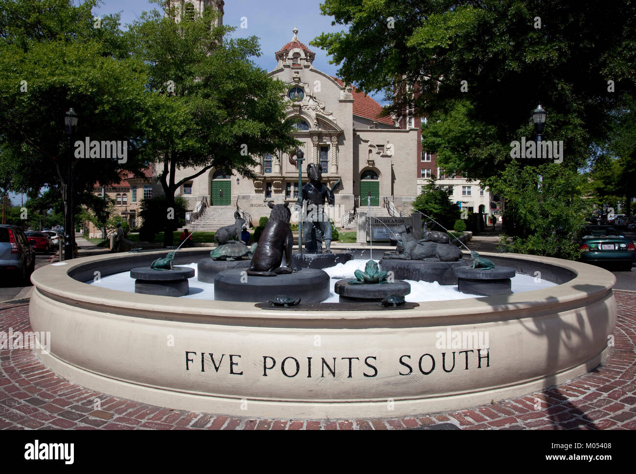 Cinq points Fontaine Sud, Birmingham, Alabama Banque D'Images