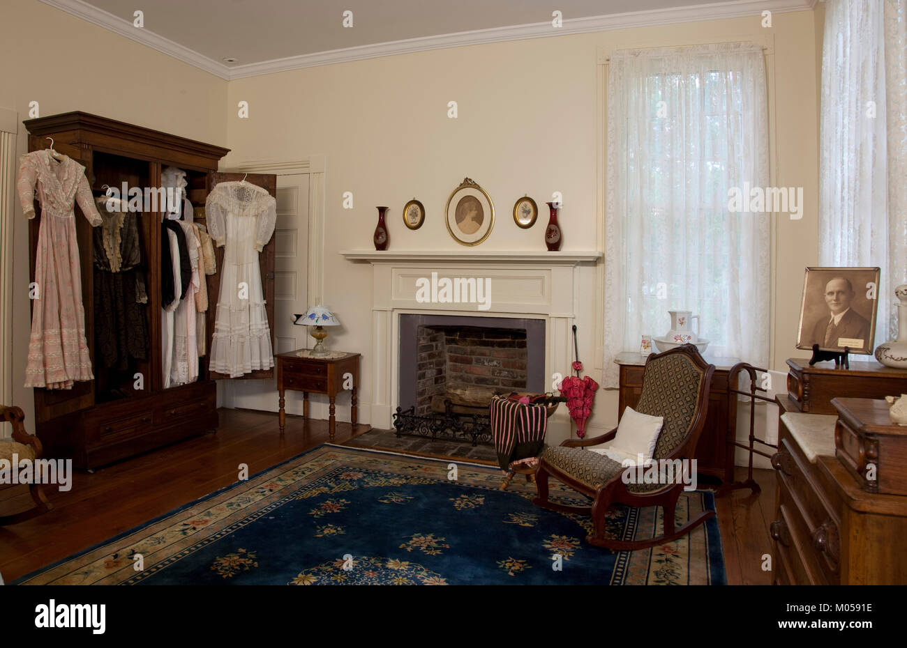 Intérieur de la maison où Helen Keller a grandi Banque D'Images