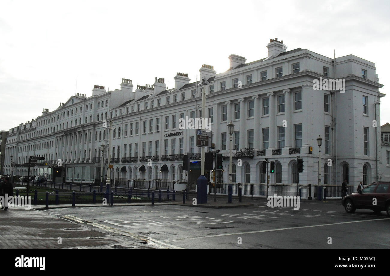 Le Burlington Hotel, Grand Parade, Eastbourne (Code 1190383) NHLE (mars 2010) Banque D'Images