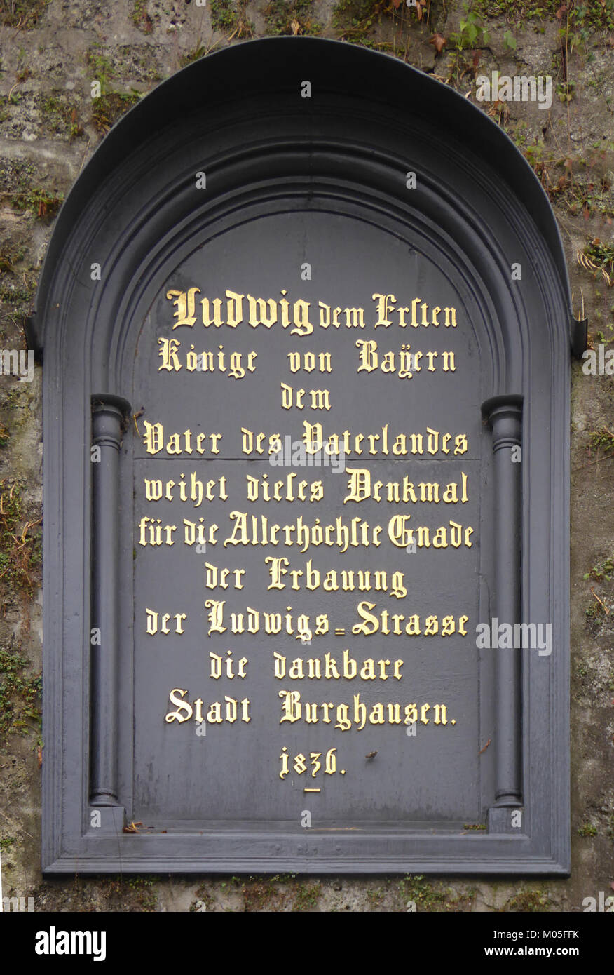 Burghausen, Ludwigsberg, Gedenktafel, 1 Banque D'Images