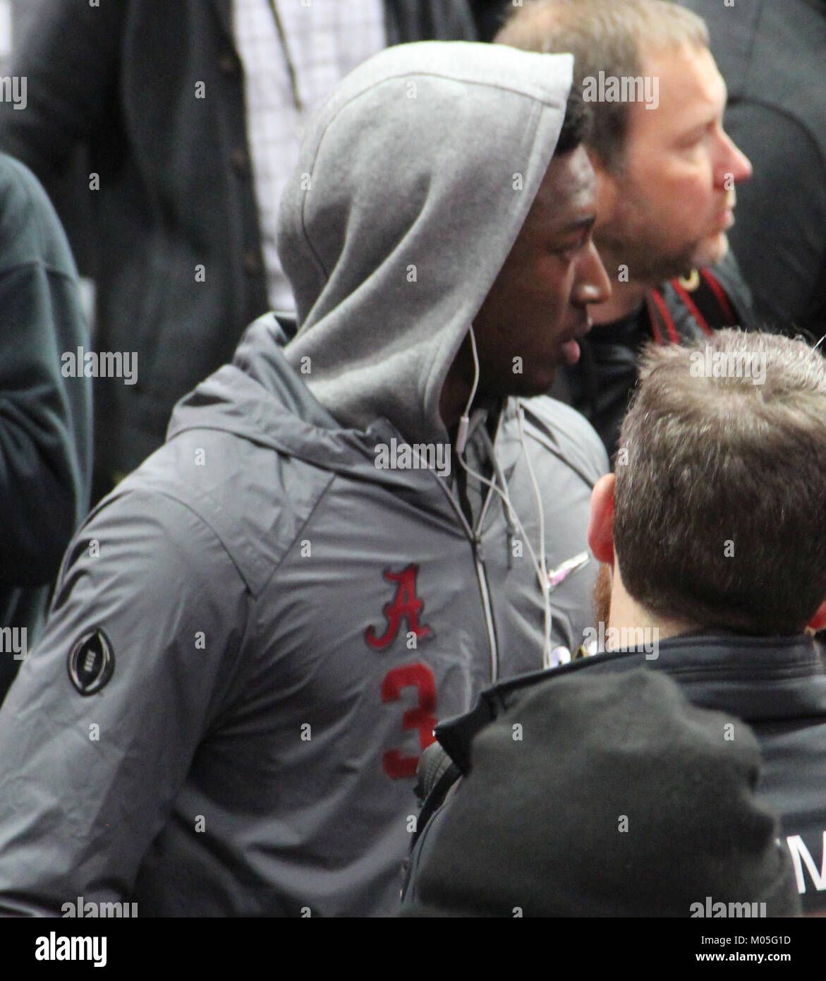 Calvin Ridley est un joueur de football américain professionnel, mis en évidence pour ses réalisations en janvier 2018. Banque D'Images