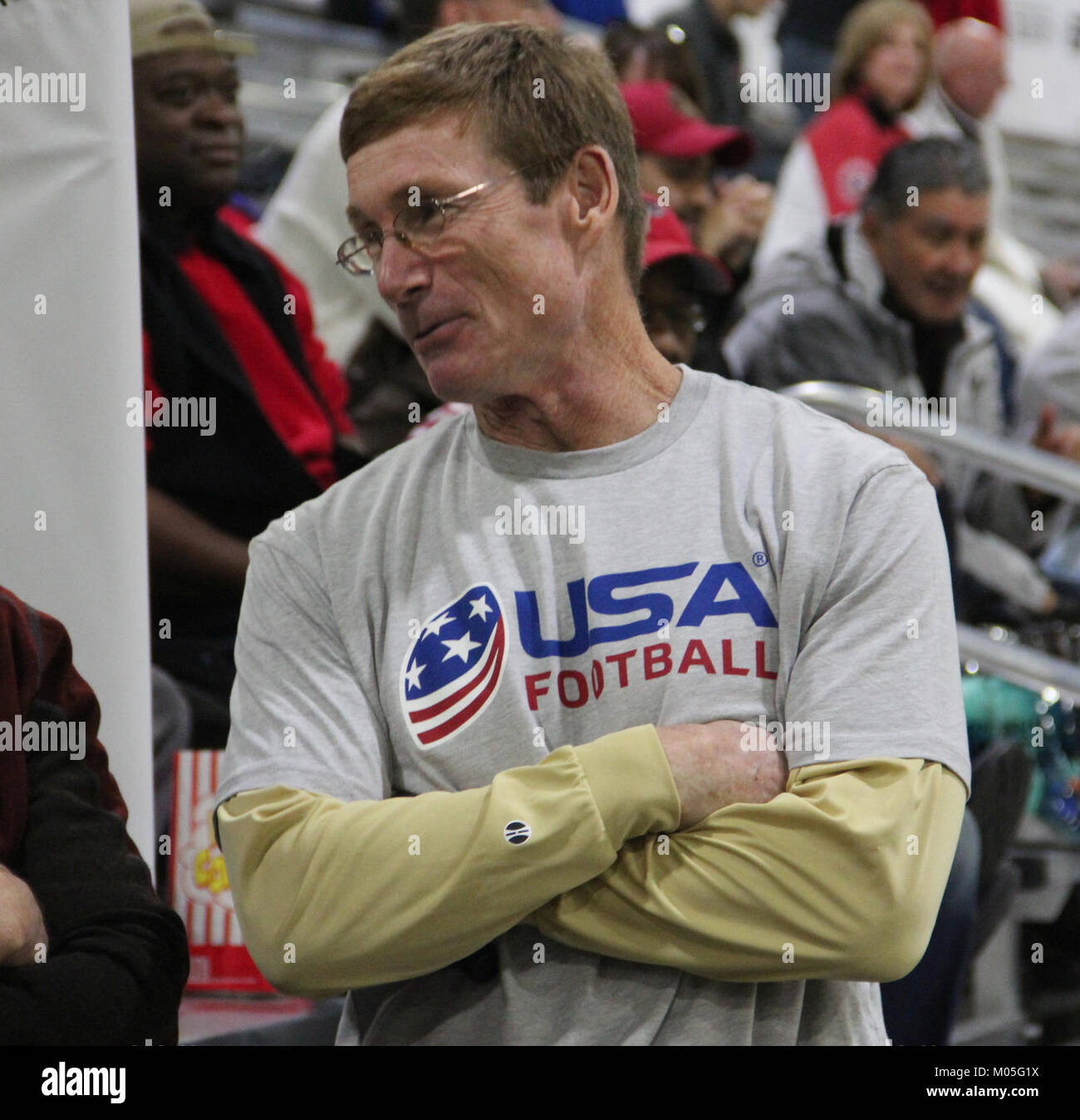 Buddy Curry, un ancien joueur de football américain, actif en janvier 2018, connu pour son rôle dans la NFL et sa carrière sportive. Banque D'Images