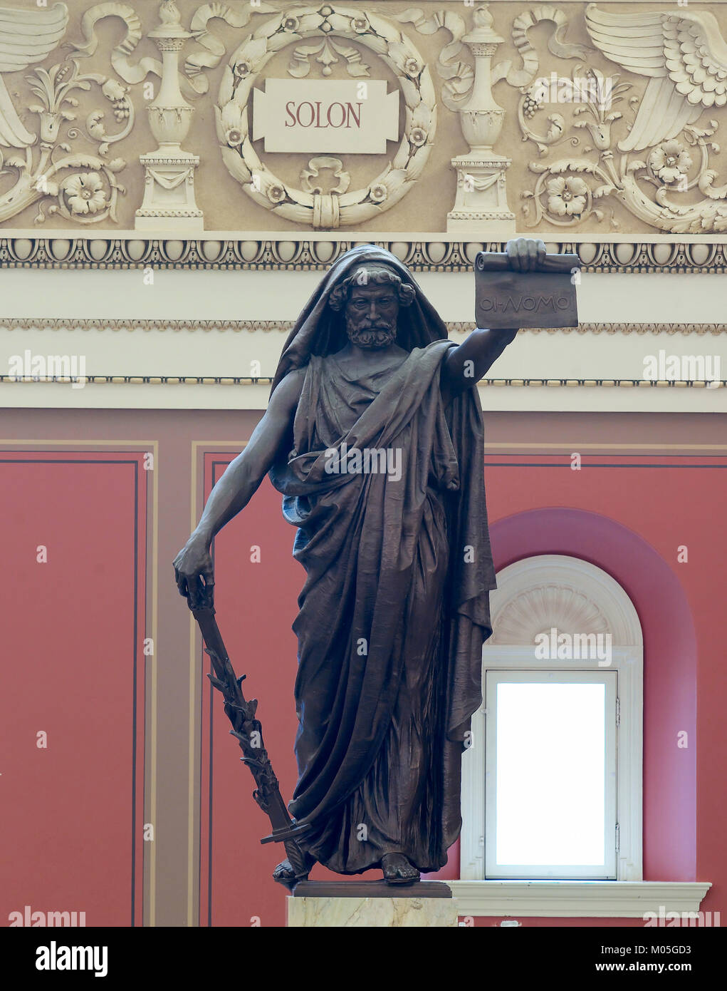 Sculpture en bronze de l'homme d'État athénien Solon Banque D'Images