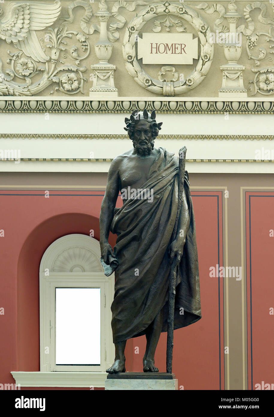 Sculpture en bronze de Homer Banque D'Images