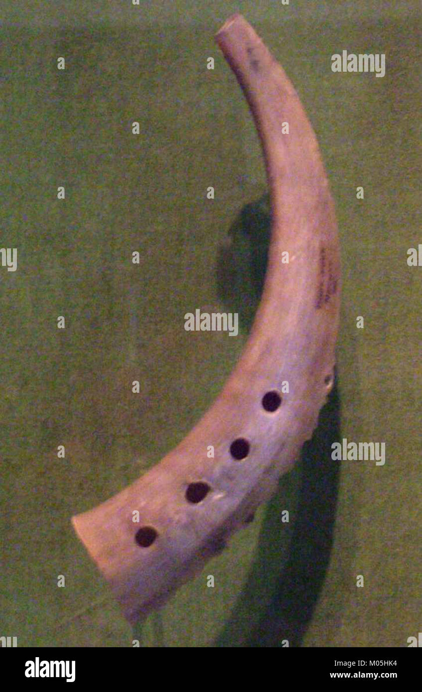 Ce bukkehorn, présenté dans la collection du Metropolitan Museum of Art, est un corne traditionnel utilisé dans les cultures nordiques et vikings, connu pour sa forme distinctive et son importance historique dans les cérémonies et les rituels. Banque D'Images