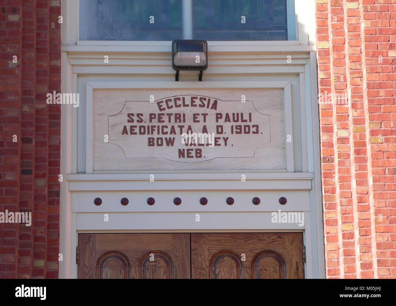 Le Bow Valley SS Peter-Paul inscription avant Banque D'Images