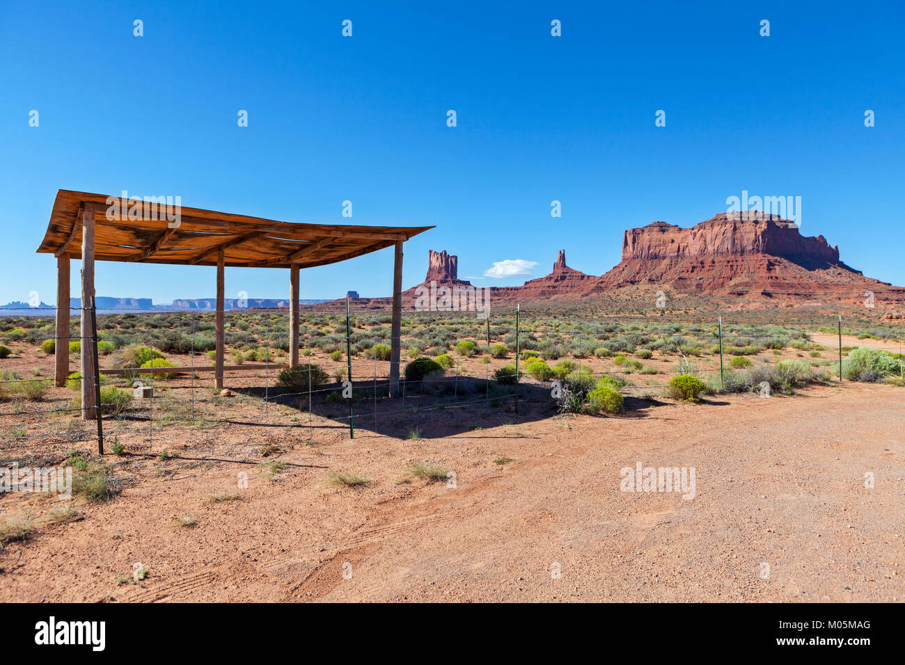 Une vue sur Monument Valley, une partie de la Nation Navajo dans l'Utah et l'Arizona. Banque D'Images