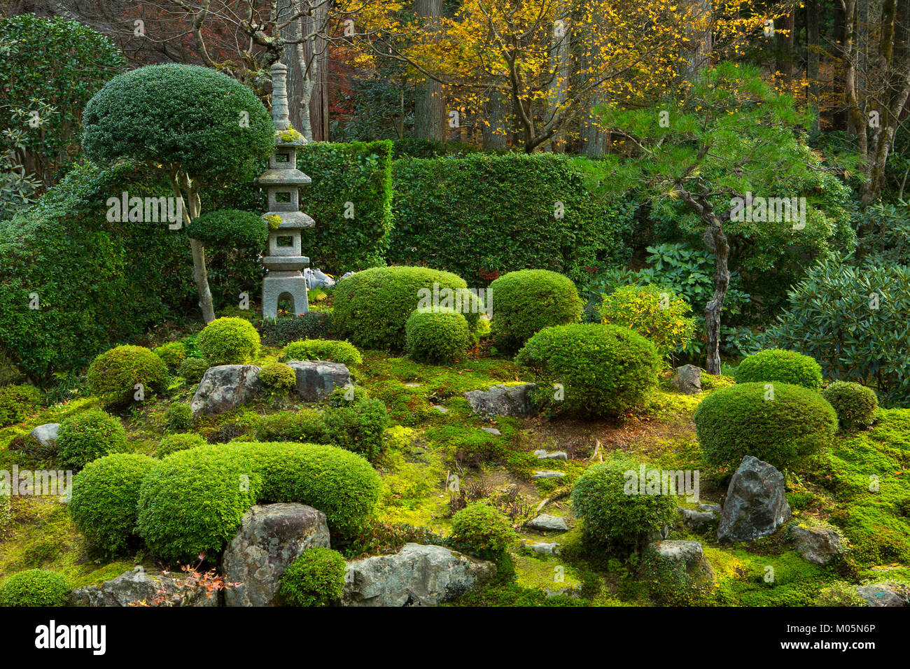 Le Shuheki-en Garden à Sanzen-en à Ohara, Japon à l'automne. Banque D'Images