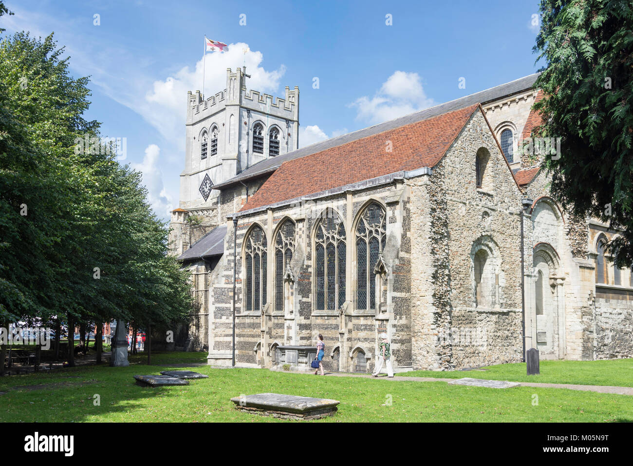 Église de Waltham Abbey, la rue de l'Église, l'abbaye de Waltham, Essex, Angleterre, Royaume-Uni Banque D'Images