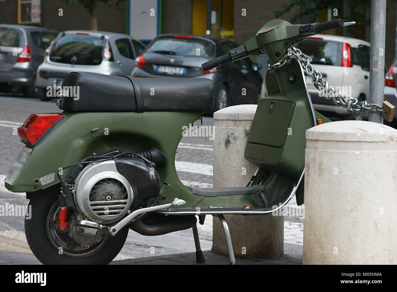 L'Italien de moto vintage Vespa Piaggio Banque D'Images