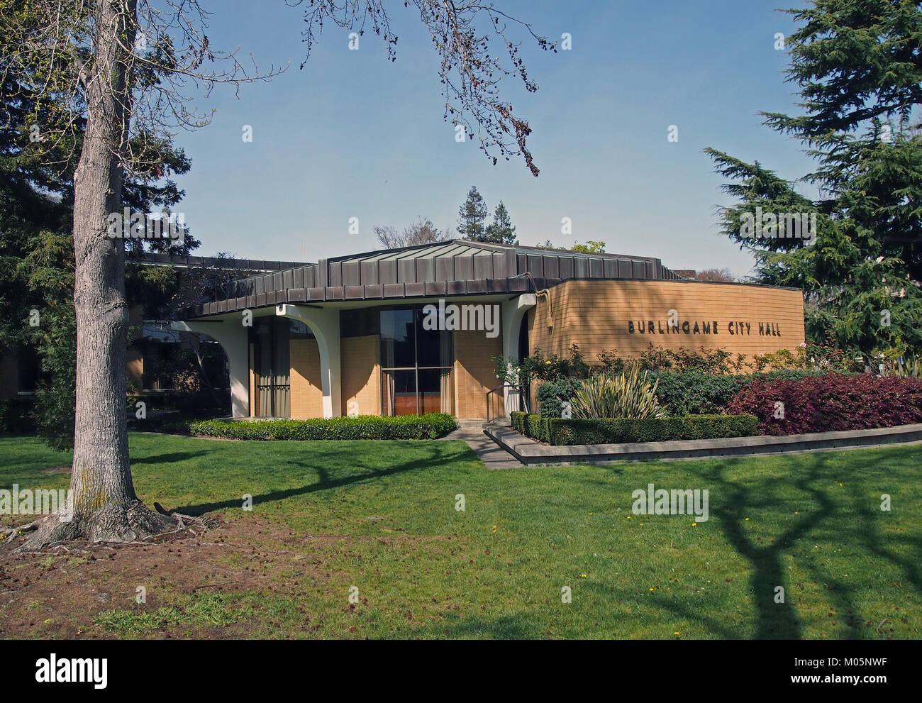 L'hôtel de ville de Burlingame, Californie, USA Banque D'Images