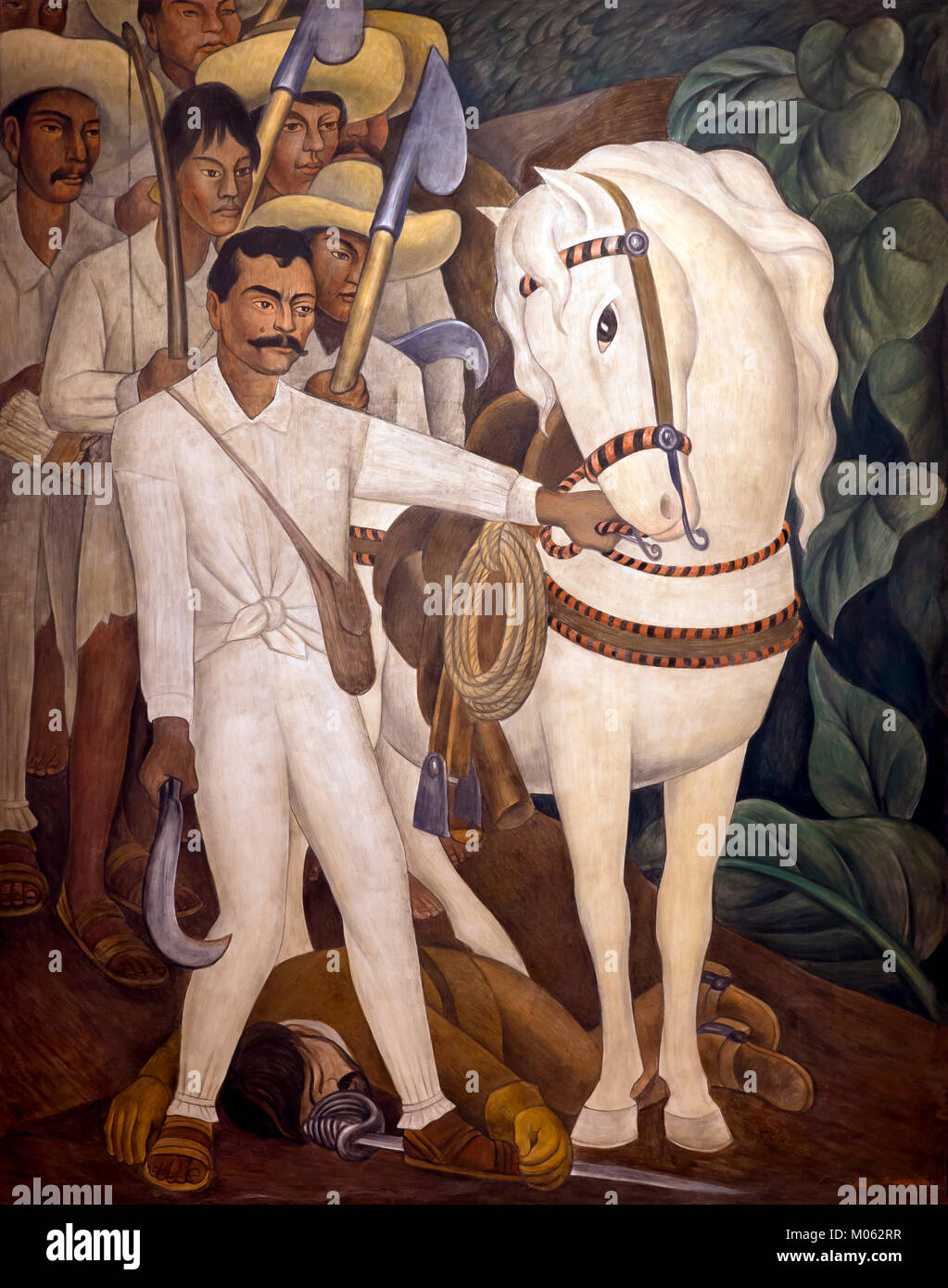 Leader agraire Zapata, Diego Rivera, 1931, Banque D'Images