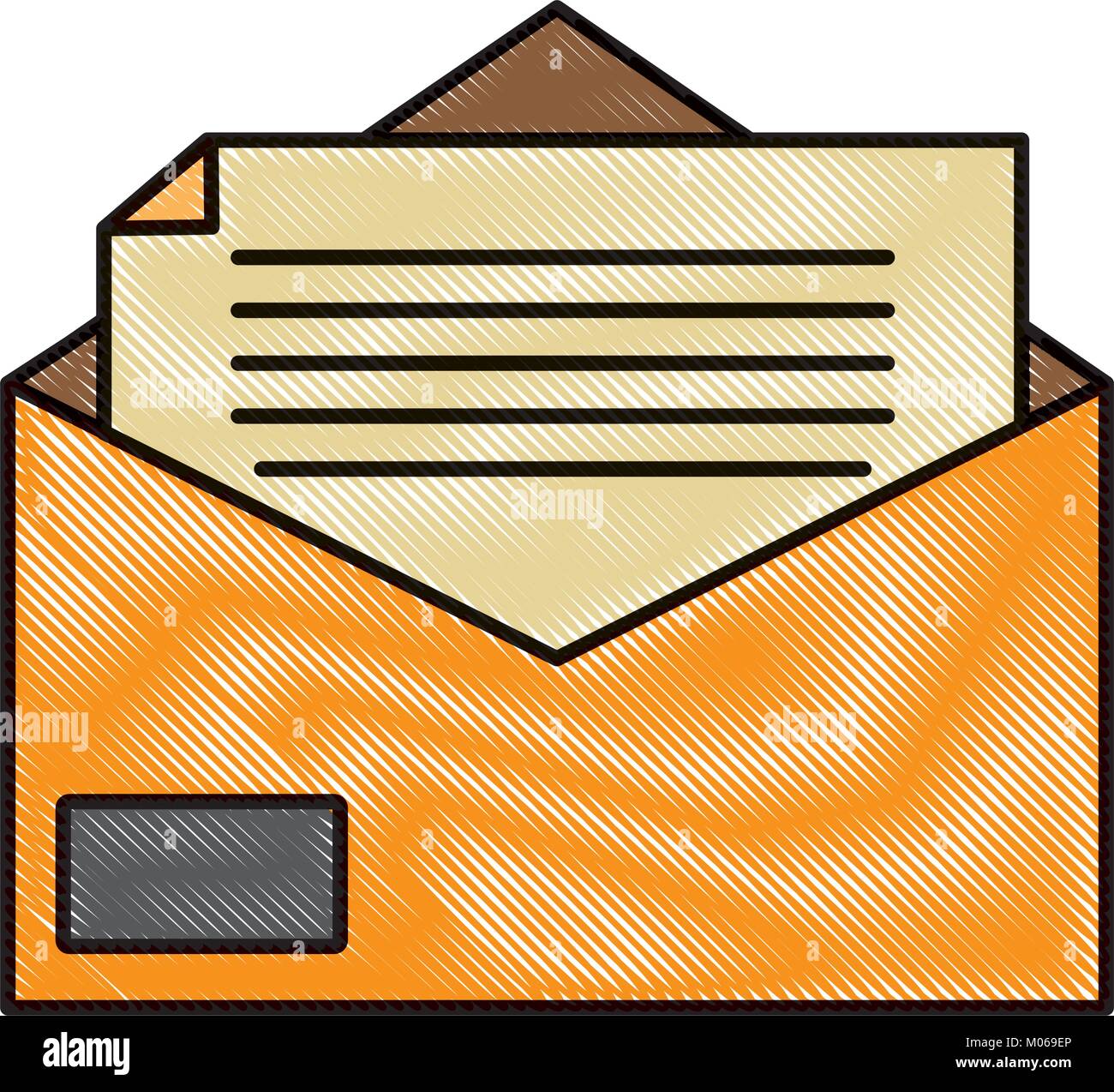 Symbole de la poste ou par courrier électronique. Illustration de Vecteur